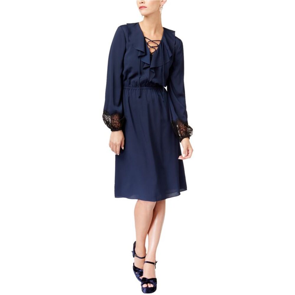 Kobi Womens Silk Lace A-line Dress, NWT